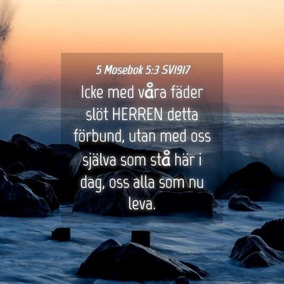 Picture 04 - 5 Mosebok 5:3 SV1917 - Icke med våra fäder slöt HERREN detta - Bible Verse Picture