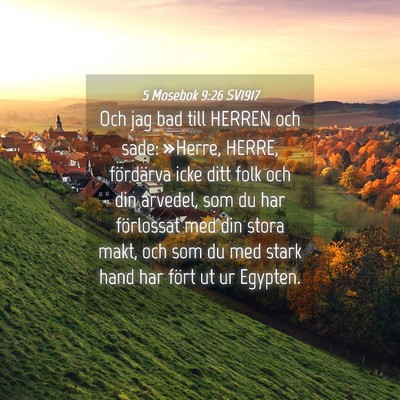 Picture 04 - 5 Mosebok 9:26 SV1917 - Och jag bad till HERREN och sade: »Herre, HERRE, - Bible Verse Picture