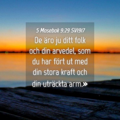 Picture 04 - 5 Mosebok 9:29 SV1917 - De äro ju ditt folk och din arvedel, som du har - Bible Verse Picture
