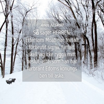 Picture 04 - Amos 2:1 SV1917 - Så säger HERREN: Eftersom Moab har trefalt - Bible Verse Picture