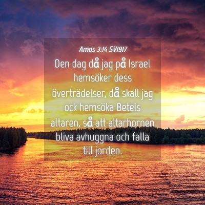 Picture 04 - Amos 3:14 SV1917 - Den dag då jag på Israel hemsöker dess - Bible Verse Picture