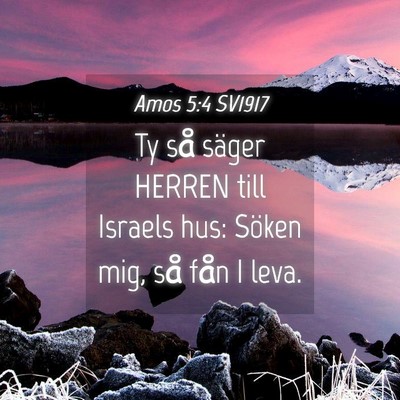 Picture 04 - Amos 5:4 SV1917 - Ty så säger HERREN till Israels hus: Söken - Bible Verse Picture