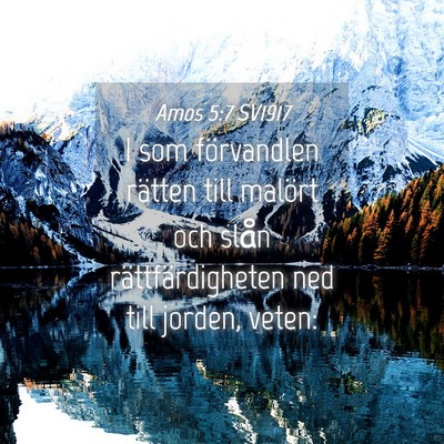 Picture 04 - Amos 5:7 SV1917 - I som förvandlen rätten till malört och slån - Bible Verse Picture