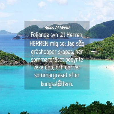 Picture 04 - Amos 7:1 SV1917 - Följande syn lät Herren, HERREN mig se; Jag - Bible Verse Picture