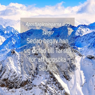 Picture 04 - Apostlagärningarna 11:25 SV1917 - Sedan begav han sig åstad till Tarsus för att - Bible Verse Picture
