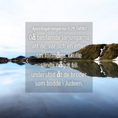 Picture 04 - Apostlagärningarna 11:29 SV1917 - Då bestämde lärjungarna att de, var och en - Bible Verse Picture
