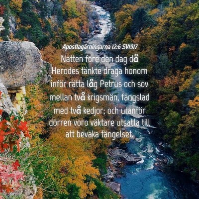 Picture 04 - Apostlagärningarna 12:6 SV1917 - Natten före den dag då Herodes tänkte draga - Bible Verse Picture