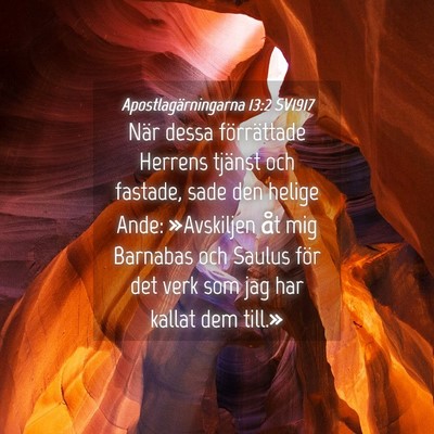 Picture 04 - Apostlagärningarna 13:2 SV1917 - När dessa förrättade Herrens tjänst och - Bible Verse Picture