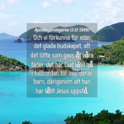 Picture 04 - Apostlagärningarna 13:32 SV1917 - Och vi förkunna för eder det glada budskapet, - Bible Verse Picture