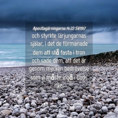 Picture 04 - Apostlagärningarna 14:22 SV1917 - och styrkte lärjungarnas själar, i det de - Bible Verse Picture