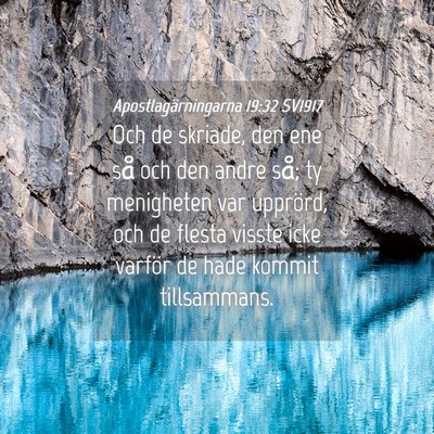 Picture 04 - Apostlagärningarna 19:32 SV1917 - Och de skriade, den ene så och den andre så; ty - Bible Verse Picture