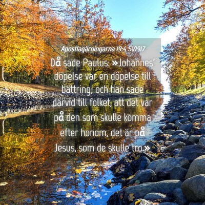 Picture 04 - Apostlagärningarna 19:4 SV1917 - Då sade Paulus: »Johannes' döpelse var en - Bible Verse Picture