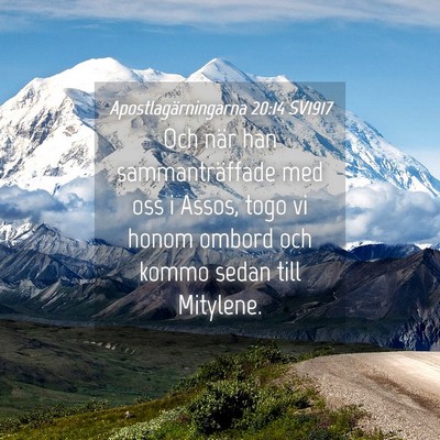 Picture 04 - Apostlagärningarna 20:14 SV1917 - Och när han sammanträffade med oss i Assos, - Bible Verse Picture