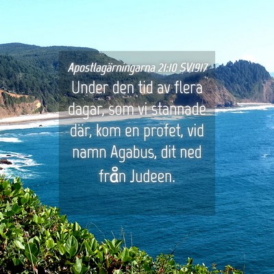 Picture 04 - Apostlagärningarna 21:10 SV1917 - Under den tid av flera dagar, som vi stannade - Bible Verse Picture
