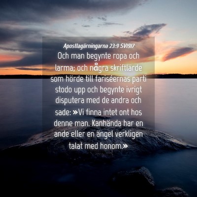 Picture 04 - Apostlagärningarna 23:9 SV1917 - Och man begynte ropa och larma; och några - Bible Verse Picture