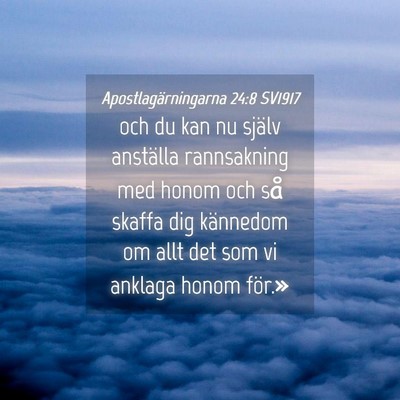Picture 04 - Apostlagärningarna 24:8 SV1917 - och du kan nu själv anställa rannsakning med - Bible Verse Picture