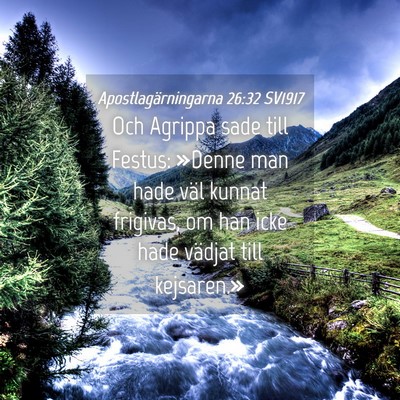 Picture 04 - Apostlagärningarna 26:32 SV1917 - Och Agrippa sade till Festus: »Denne man hade - Bible Verse Picture