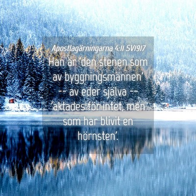 Picture 04 - Apostlagärningarna 4:11 SV1917 - Han är 'den stenen som av byggningsmännen' -- - Bible Verse Picture