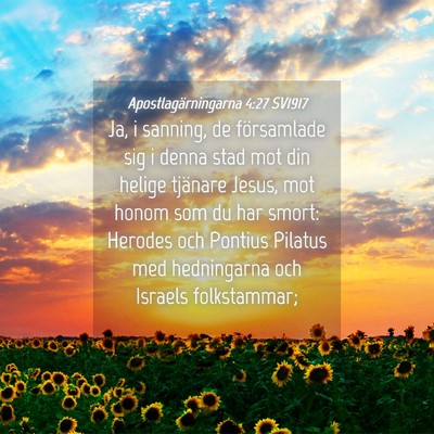 Picture 04 - Apostlagärningarna 4:27 SV1917 - Ja, i sanning, de församlade sig i denna stad - Bible Verse Picture