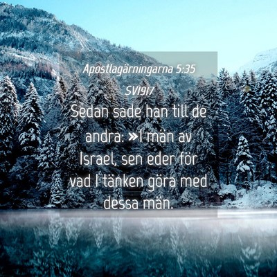 Picture 04 - Apostlagärningarna 5:35 SV1917 - Sedan sade han till de andra: »I män av Israel, - Bible Verse Picture