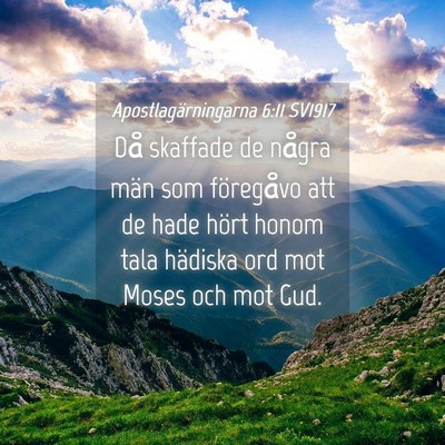 Picture 04 - Apostlagärningarna 6:11 SV1917 - Då skaffade de några män som föregåvo att de - Bible Verse Picture