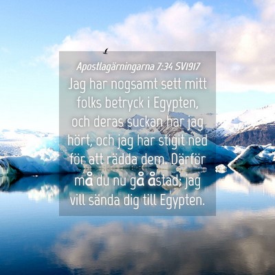Picture 04 - Apostlagärningarna 7:34 SV1917 - Jag har nogsamt sett mitt folks betryck i - Bible Verse Picture