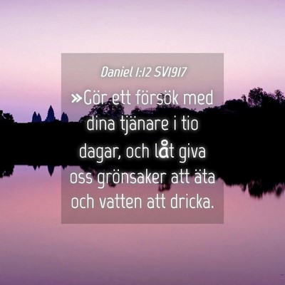 Picture 04 - Daniel 1:12 SV1917 - »Gör ett försök med dina tjänare i tio - Bible Verse Picture