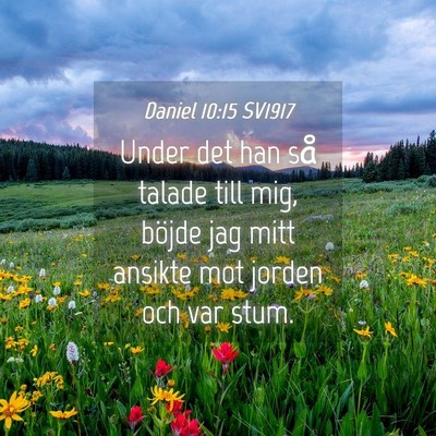 Picture 04 - Daniel 10:15 SV1917 - Under det han så talade till mig, böjde jag - Bible Verse Picture