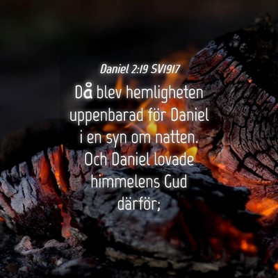 Picture 04 - Daniel 2:19 SV1917 - Då blev hemligheten uppenbarad för Daniel i en - Bible Verse Picture