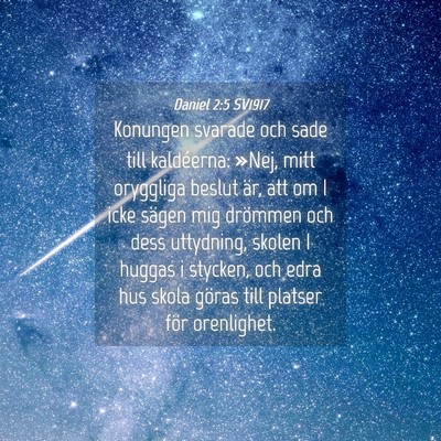 Picture 04 - Daniel 2:5 SV1917 - Konungen svarade och sade till kaldéerna: »Nej, - Bible Verse Picture