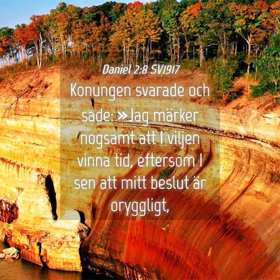 Picture 04 - Daniel 2:8 SV1917 - Konungen svarade och sade: »Jag märker nogsamt - Bible Verse Picture