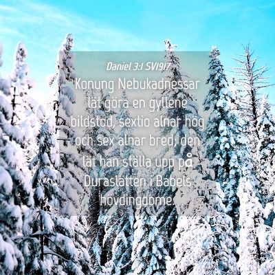 Picture 04 - Daniel 3:1 SV1917 - Konung Nebukadnessar lät göra en gyllene - Bible Verse Picture
