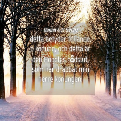 Picture 04 - Daniel 4:21 SV1917 - detta betyder följande, o konung, och detta är - Bible Verse Picture