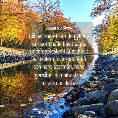 Picture 04 - Daniel 5:3 SV1917 - Då bar man fram de gyllene kärl som hade blivit - Bible Verse Picture