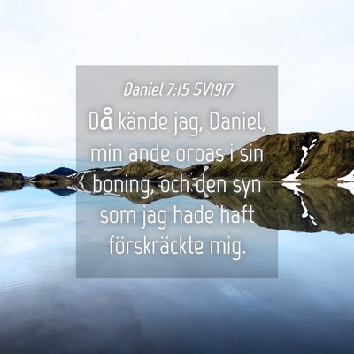 Picture 04 - Daniel 7:15 SV1917 - Då kände jag, Daniel, min ande oroas i sin - Bible Verse Picture