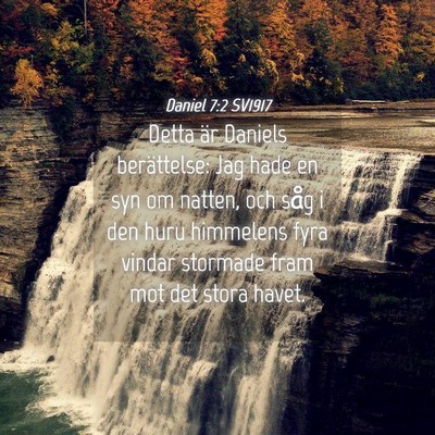 Picture 04 - Daniel 7:2 SV1917 - Detta är Daniels berättelse: Jag hade en syn om - Bible Verse Picture
