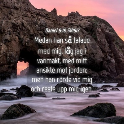 Picture 04 - Daniel 8:18 SV1917 - Medan han så talade med mig, låg jag i vanmakt, - Bible Verse Picture