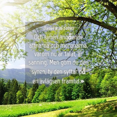 Picture 04 - Daniel 8:26 SV1917 - Och synen angående aftnarna och morgnarna, varom - Bible Verse Picture