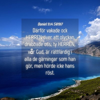 Picture 04 - Daniel 9:14 SV1917 - Därför vakade ock HERREN över att olyckan - Bible Verse Picture