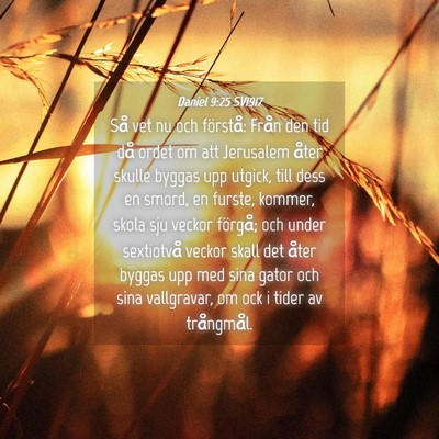 Picture 04 - Daniel 9:25 SV1917 - Så vet nu och förstå: Från den tid då ordet - Bible Verse Picture