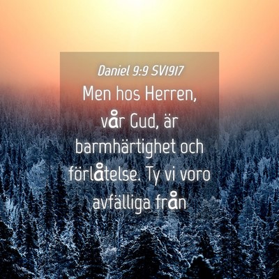Picture 04 - Daniel 9:9 SV1917 - Men hos Herren, vår Gud, är barmhärtighet och - Bible Verse Picture