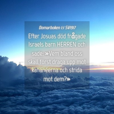 Picture 04 - Domarboken 1:1 SV1917 - Efter Josuas död frågade Israels barn HERREN - Bible Verse Picture