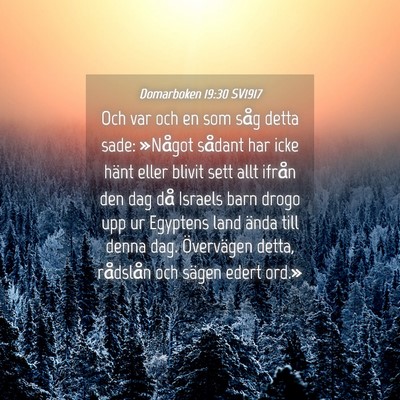Picture 04 - Domarboken 19:30 SV1917 - Och var och en som såg detta sade: »Något - Bible Verse Picture