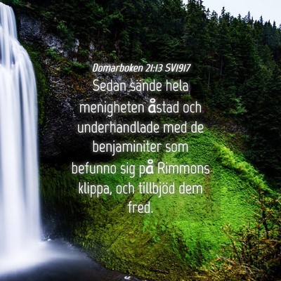 Picture 04 - Domarboken 21:13 SV1917 - Sedan sände hela menigheten åstad och - Bible Verse Picture