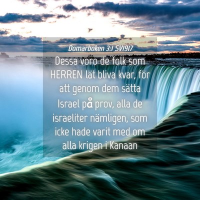 Picture 04 - Domarboken 3:1 SV1917 - Dessa voro de folk som HERREN lät bliva kvar, - Bible Verse Picture