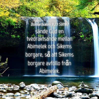 Picture 04 - Domarboken 9:23 SV1917 - sände Gud en tvedräktsande mellan Abimelek och - Bible Verse Picture