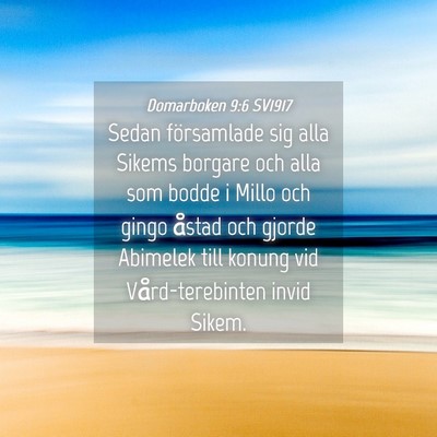 Picture 04 - Domarboken 9:6 SV1917 - Sedan församlade sig alla Sikems borgare och - Bible Verse Picture
