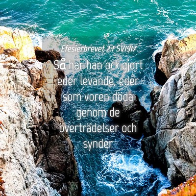 Picture 04 - Efesierbrevet 2:1 SV1917 - Så har han ock gjort eder levande, eder som - Bible Verse Picture