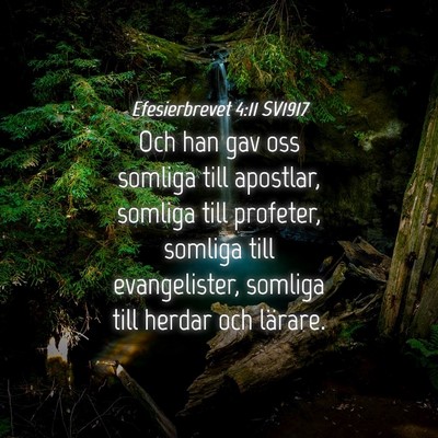 Picture 04 - Efesierbrevet 4:11 SV1917 - Och han gav oss somliga till apostlar, somliga - Bible Verse Picture