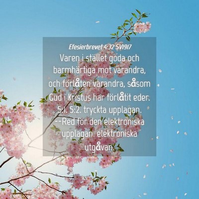 Picture 04 - Efesierbrevet 4:32 SV1917 - Varen i stället goda och barmhärtiga mot - Bible Verse Picture